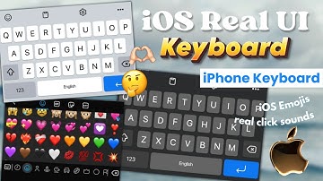 iOS Realistic UI iPhone Keyboard with iOS Emojis, Key Sounds and Themes