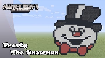 Minecraft: Pixel Art Tutorial and Showcase: Frosty the Snowman
