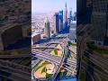 Dubai Sheikh Zayed Road Aerial View | Massive Highway Interchange & City Traffic 4K!#shorts #travel