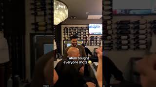 Jayson Tatum bought a round for a whole bar in Boston 😅 (via shaqdej/X) #shorts