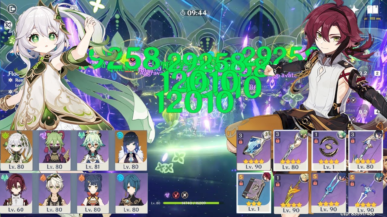 3.2 Abyss - F2P Nahida Hyperbloom & Heizou National Destroy Spiral Abyss Floor 12 - Genshin Impact