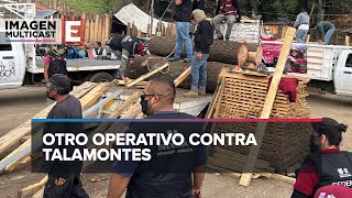Decomisan en Morelos madera en un aserradero clandestino en Huitzilac