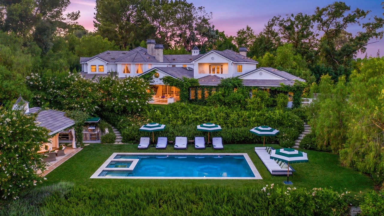 Charming $19,995,000 Hidden Hills Estate offers perfectly mature English style gardens