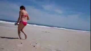 Hot Girl In Tiny Bikini Kicks Huge Gross Pile Of Poop