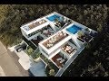 Time lapse of luxury vacation houses construction in croatia