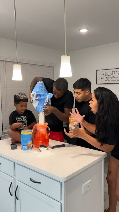 Teaching the trench family how to make kool aid #shorts