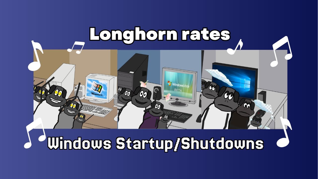 🐑 Longhorn rates Windows Startup/Shutdown sounds 🔥💀 