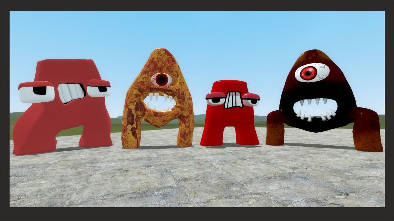ALL 3D LETTER A ALPHABET LORE FAMILY in Garry's Mod ! - YouTube