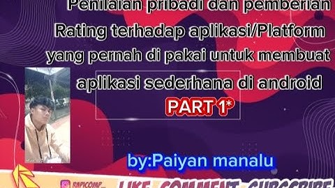 REVIEW ULASAN APK APPBUILDER PEMBUATAN APLIKASI ANDROID BY.PAIYAN MANALU TKJ SMKN1 LABURA PART1