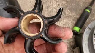 Water pump impeller replacement 4 stroke mercury outboard jet lower unit