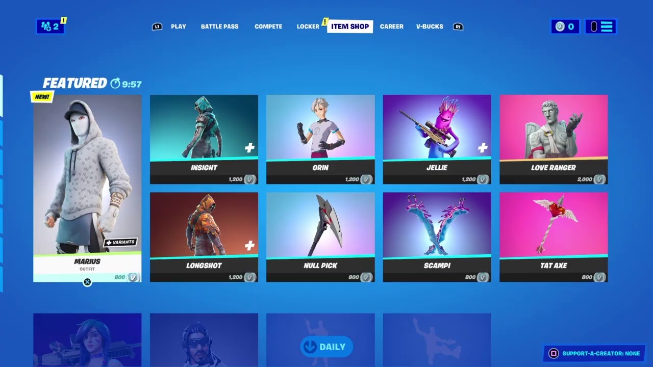 Fortnite item shop! hopefully hunger games skins!
