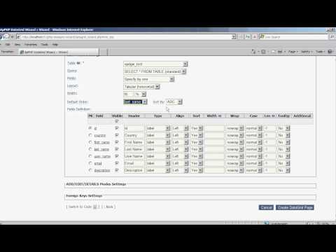 ApPHP DataGrid Wizard - General View