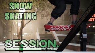 CHRISTMAS SNOW SKATING!! | Session Skate Sim