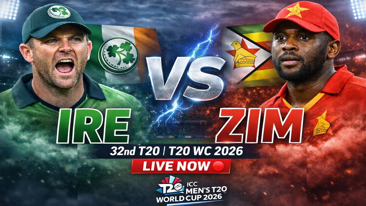 Live: ZIM VS IRE 32th Match T20 World Cup 2026
