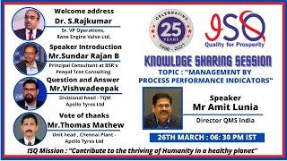 ISQ Chennai chapter - 4th knowledge sharing session by  by Amit Lunia  (28th March  2022)