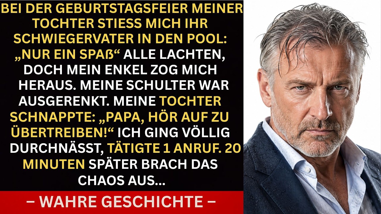 Bei der Geburtstagsfeier meiner Tochter stieß mich ihr Schwiegervater „aus Spaß“ in den Pool – 20