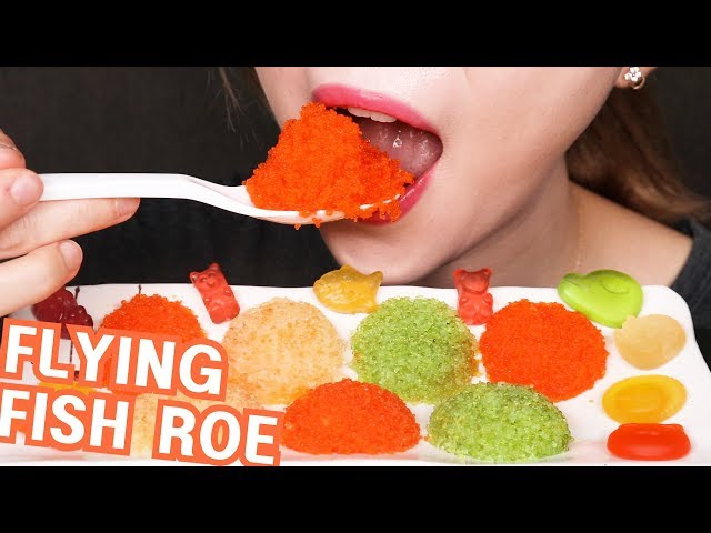 FLYING FISH ROE & JELLY 날치알 젤리/EATING ASMR REALSOUNDS MUKBANG (No Talking)