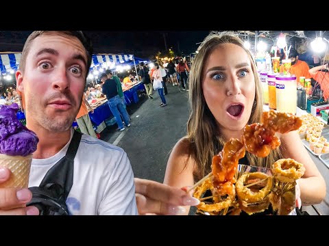 🇵🇭Filipino Food Night Market in Davao City Philippines! (We Ate EVERYTHING!)