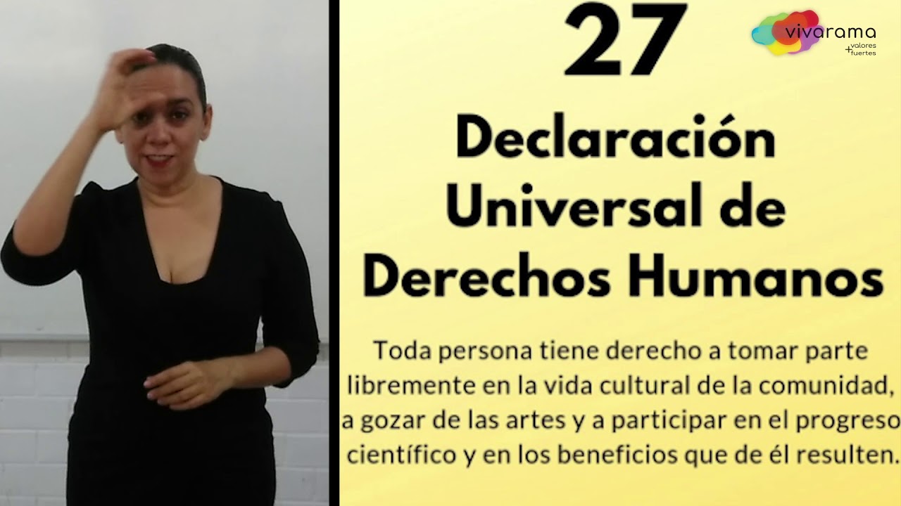 ARTICULO 27 Declaración Universal de los Derechos Humanos en Lengua de