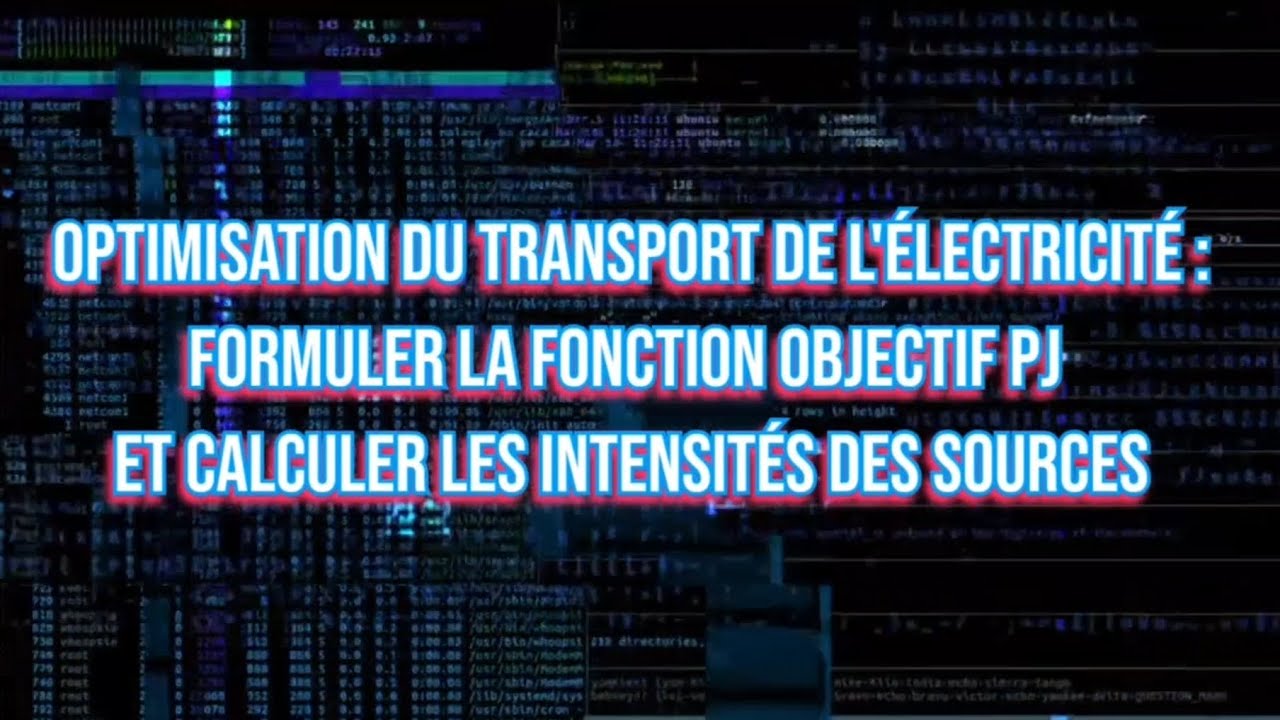 Exercice - Optimisation du transport de l'électricité : Fonction