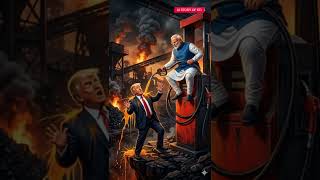 Trump and Modi in Controversial Tariff Gesture | #politicalhumor#funny