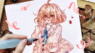 Kyoukai no Kanata🌌 Mirai Kuriyama Speedpaint ‧₊˚ ☁️⋅♡🪐༘⋆