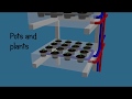 Aeroponics vertical farm  animation 3d