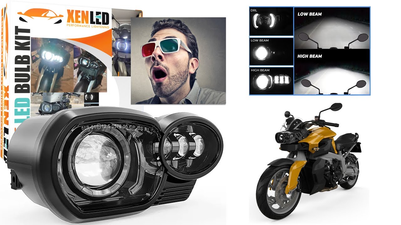 Motorrad Scheinwerfer Für K1200R/K1300R - DRL Frontscheinwerfer, 12V, Wasserdicht IP67