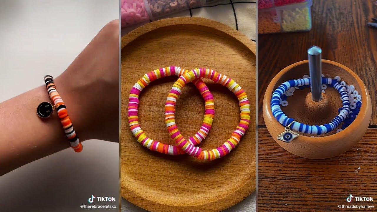 😍 Satisfying Clay Bead Bracelet Tiktok Compilation #1 💞 Bead Organization  Shorts and Tiktoks 