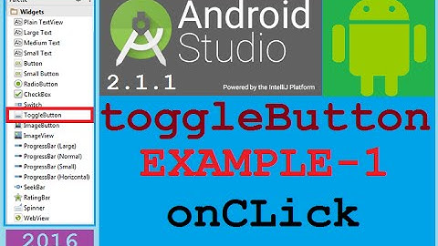 #14 Android Studio tutorial - Android toggle button example. ToggleButton onClick. Usefull code