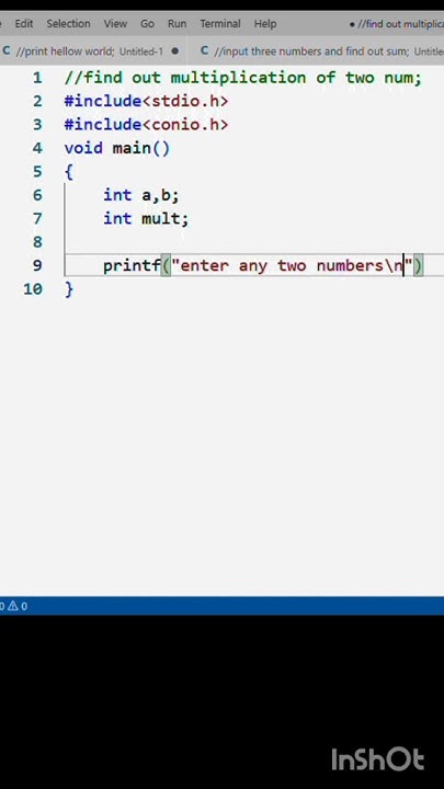 multiplication of two numbers/c programing language/real programmer ...
