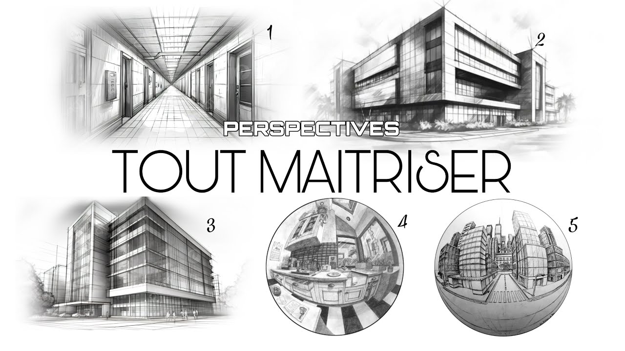 MAÎTRISE toutes les PERSPECTIVES de 1 à 5 points de fuite facilement [ tutoriel complet]