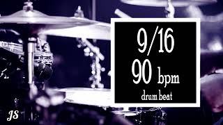 90 bpm - 9/16 Drum Beat