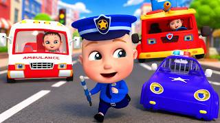 Job and Career Songs - Fire Truck, Police Car, Ambulance | Nursery Rhymes &amp; Baby Song