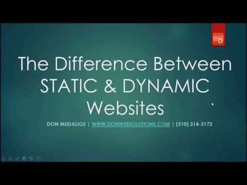 5 Difference Between a Static & a Dynamic Website  Tutorial with visual Aids