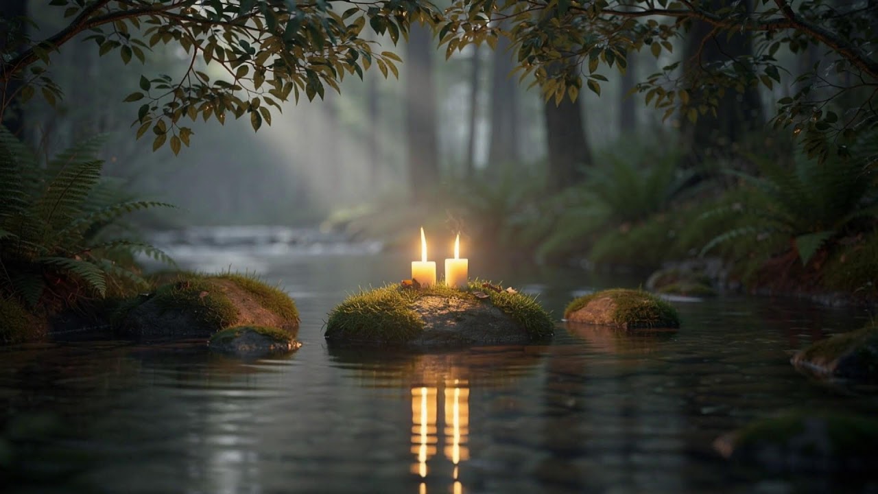 Peaceful River Flow with Gentle Piano 🎹 Deep Relaxation, Anxiety Relief & Night Meditation 1