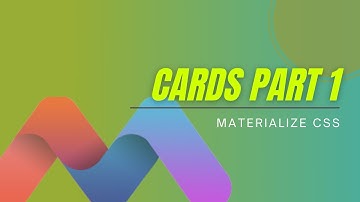 Materialize CSS - Cards Part1