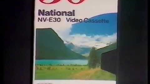 VIDEO RECORDER NATIONAL NV 340 demonstration tape VHS