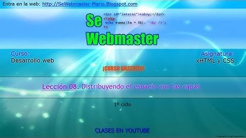 xHTML y CSS. 08 Distribuyendo el espacio con las capas