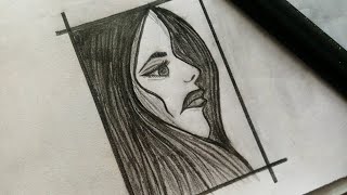 How to draw sad girl/step by step-pencil sketch/Pencil Sketching for beginners/sad girl sketch easy