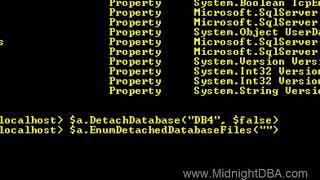 Calling Detach Methods in Powershell
