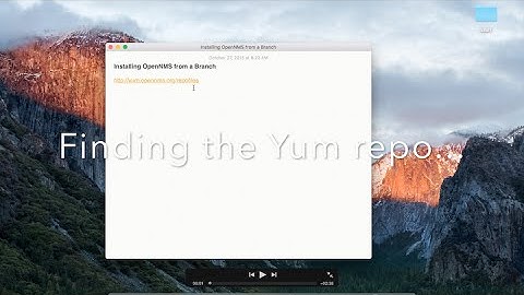 OpenNMS Installation From a Branch