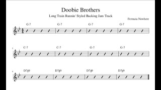 Doobie Brothers "Long Train Runnin'" Styled Funk Jam Track | G minor Blues