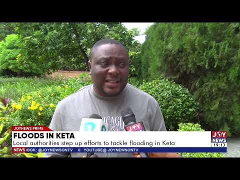 Floods at Keta: More than 30 houses submerged.