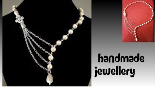 Beautiful Handmade pearl necklace/Diy jewellery/jewellery tutorial/