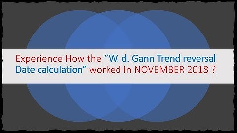 How “W. d. Gann Trend reversal Date calculation” worked In NOVEMBER 2018 ?