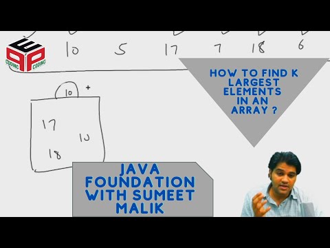 How to find K Largest Elements in an Array - Question | Hashmap and Heap | DS and Algorithms in JAVA