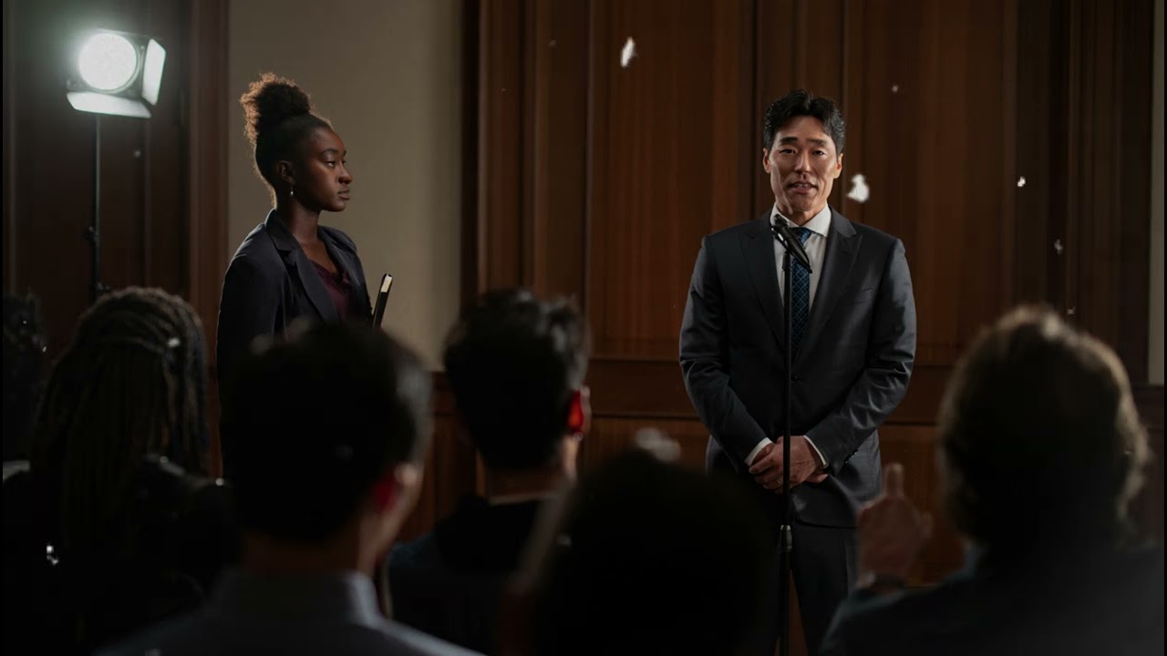 The Korean Billionaire Was Announcing His Merger… When a Black Woman in the Crowd Stood Up