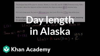 Day length in Alaska | Graphs of trig functions | Trigonometry | Khan Academy