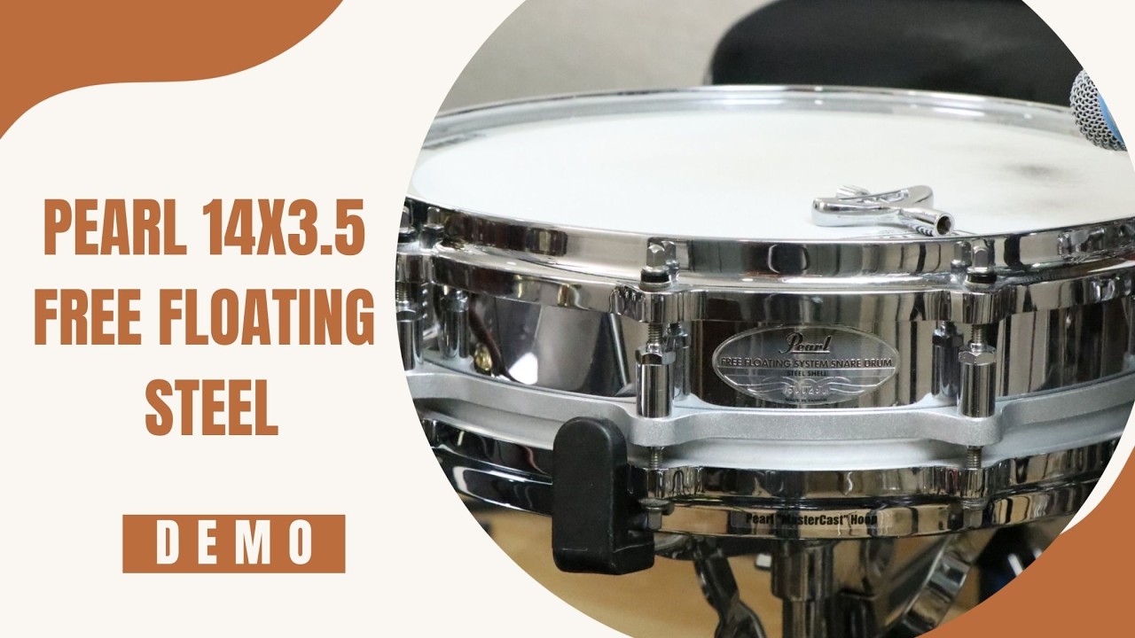 Pearl 14x3.5 Free Floating Stainless Steel Snare - DEMO - YouTube